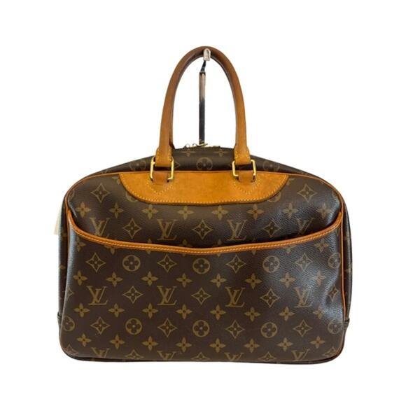 Louis Vuitton Deauville Monogram Canvas Satchel – Vintage French Vanity Bag EUC - Picture 1 of 14